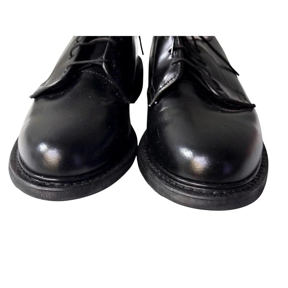 Vibram Mens Dress Shoes Glossy Black Oxford oil-resistant Size 7W